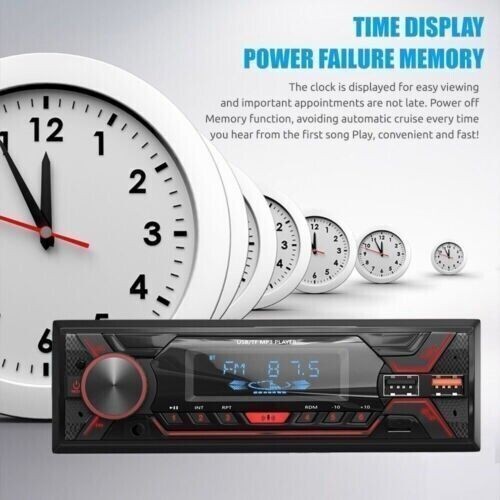 Car Stereo In-Dash Bluetooth Aux Input Receiver Audio SD Radio MP3 Player FM