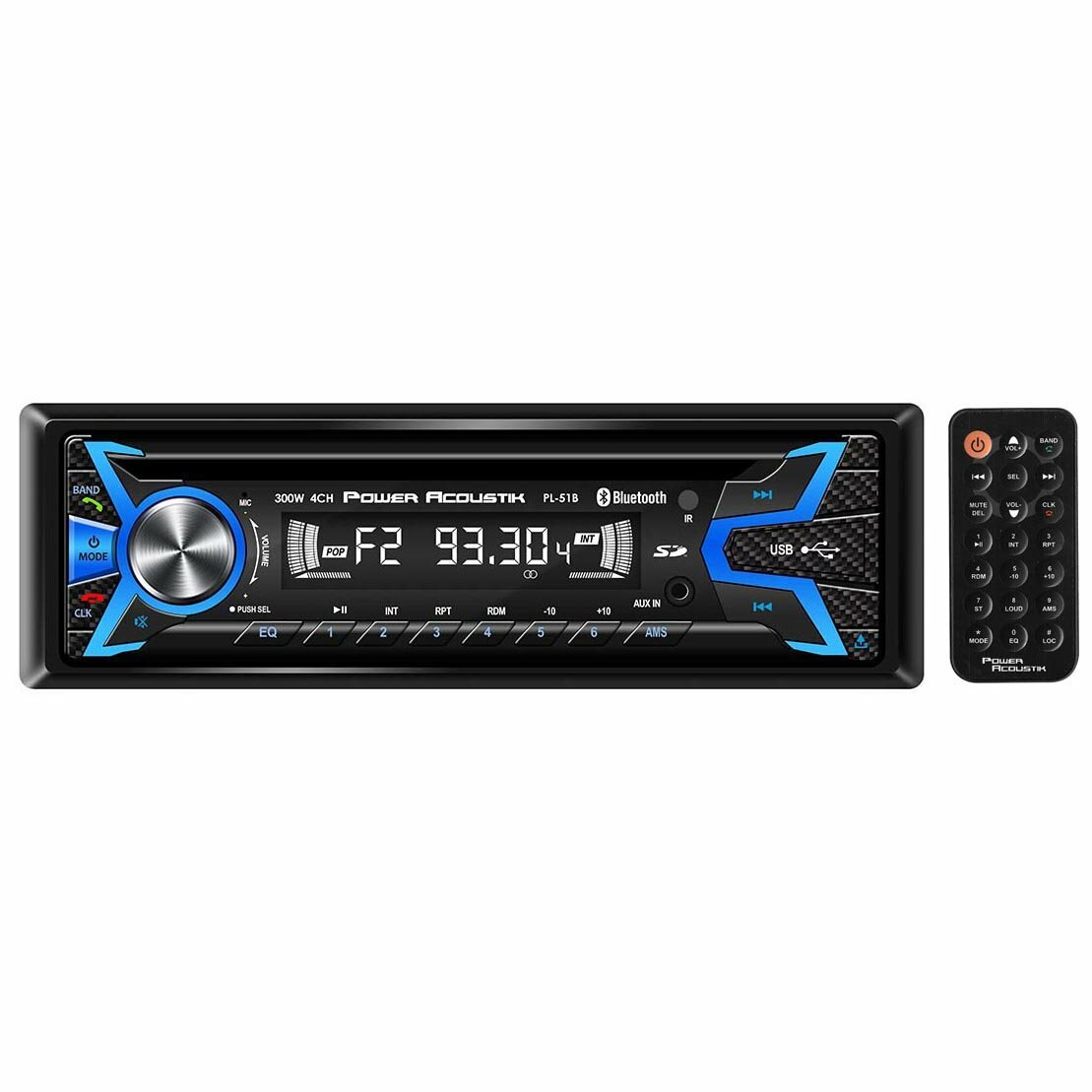 Power Acoustik PL51B AM/FM/USB/SD/BT Mechless