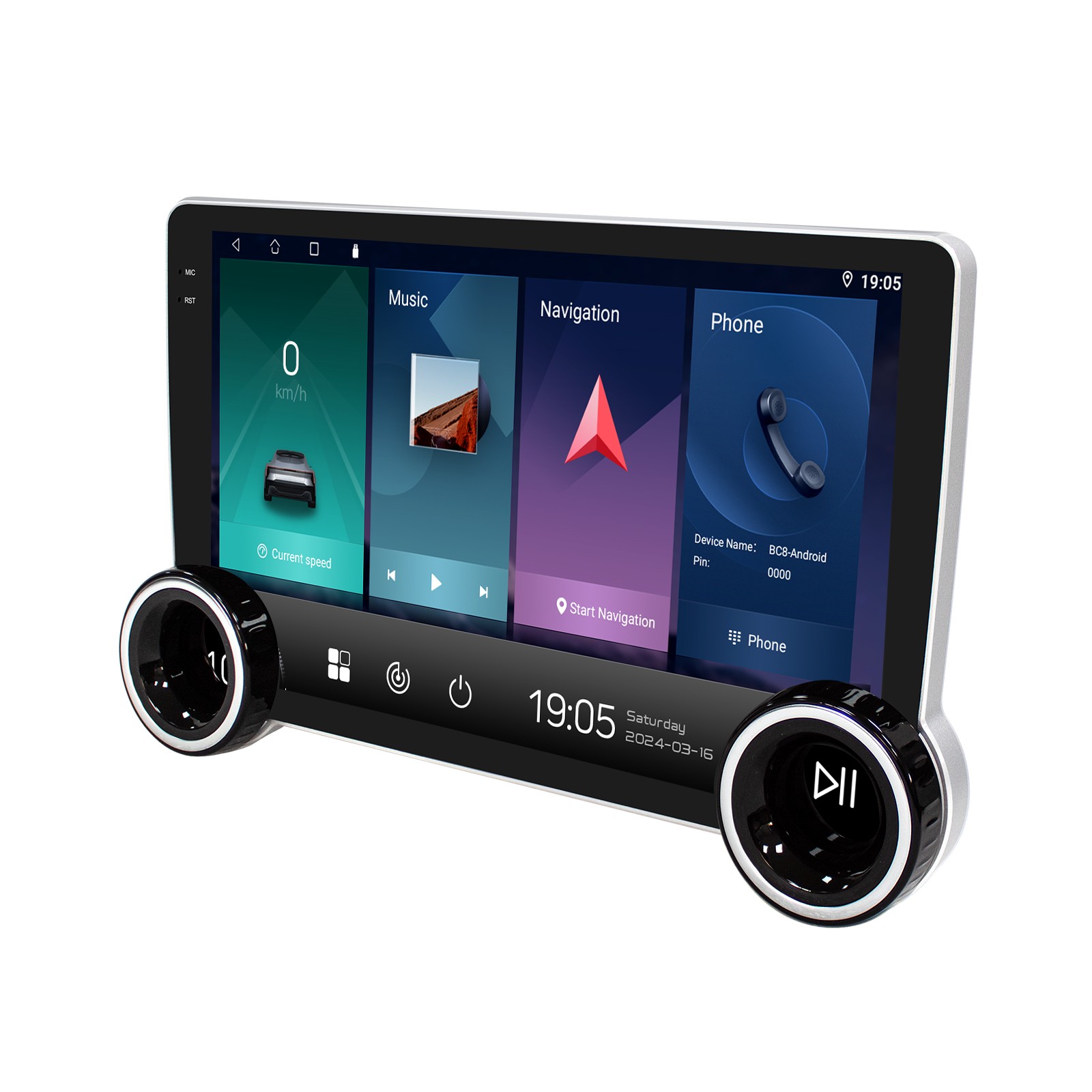 10.1″ 2 Din Touch Screen Stereo Bluetooth Radio Apple Carplay Android Auto + Cam