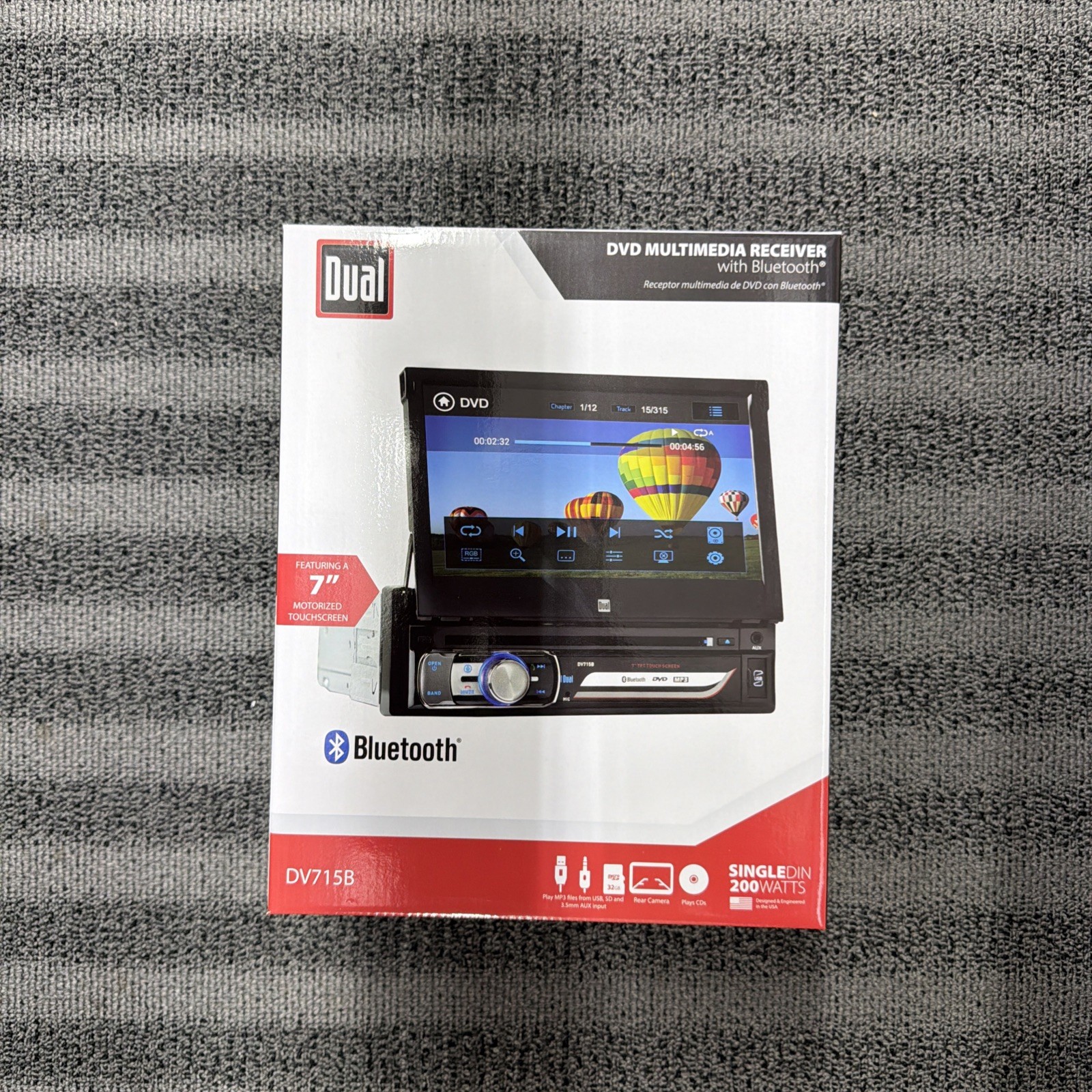 🔥Dual Multimedia DVD Receiver DV715B 7″ Flip Touchscreen W/Bluetooth USB SD