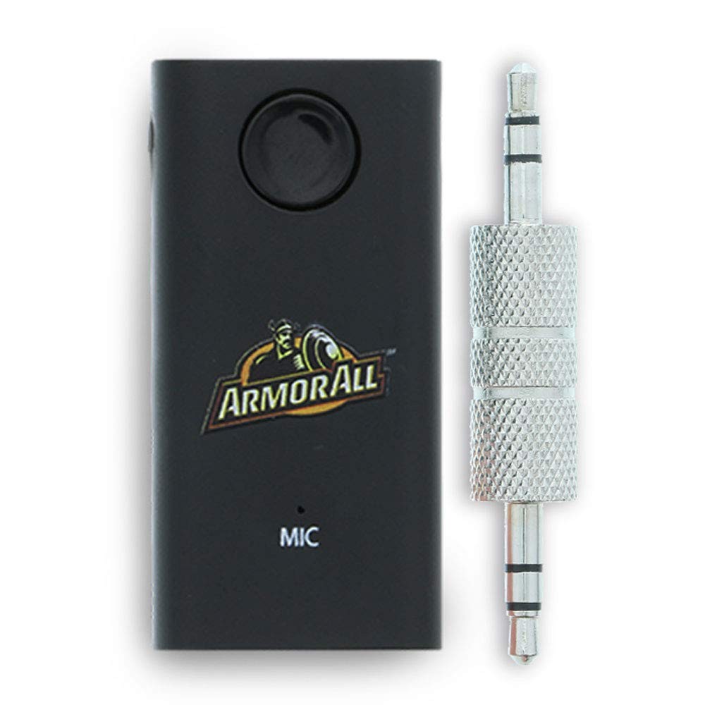 Armor All Bluetooth Car Audio Receiver, Stream to Small, Black