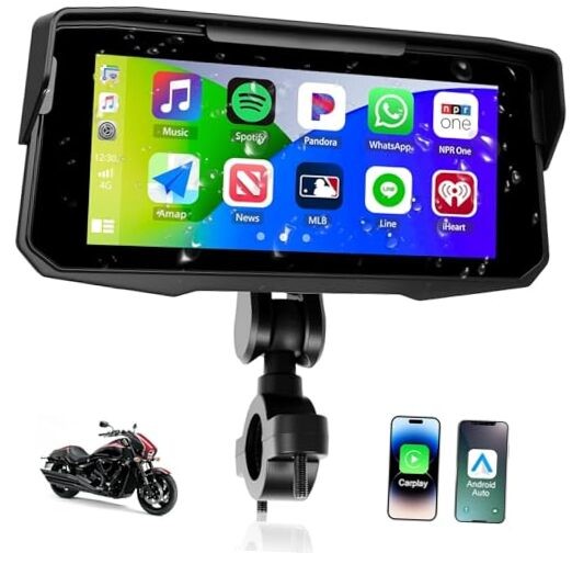 6.86 Inch Motorcycle Carplay Screen with Wireless Carplay & P2-6.86″ IP68