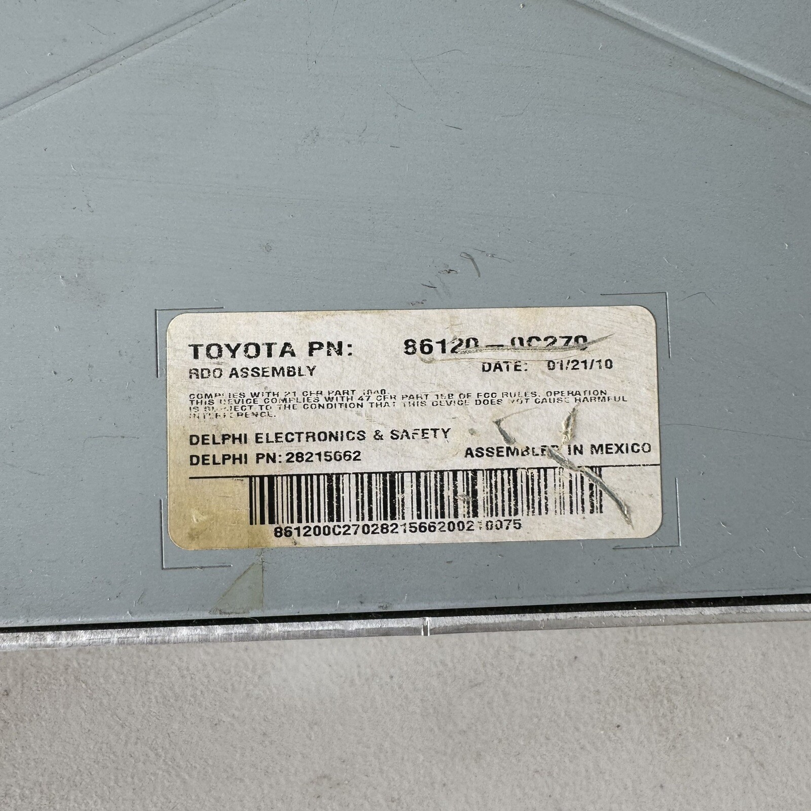 Toyota Tundra OEM In-Dash Stereo CD Player AD1812 86120-0C270 Black