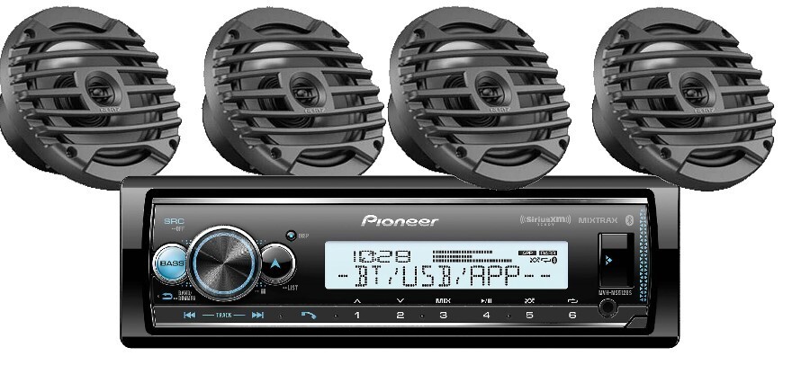 Pioneer MVH-MS512BS Marine Receiver + 2 Pair of 6.5″ Marine 2 Way Speakers