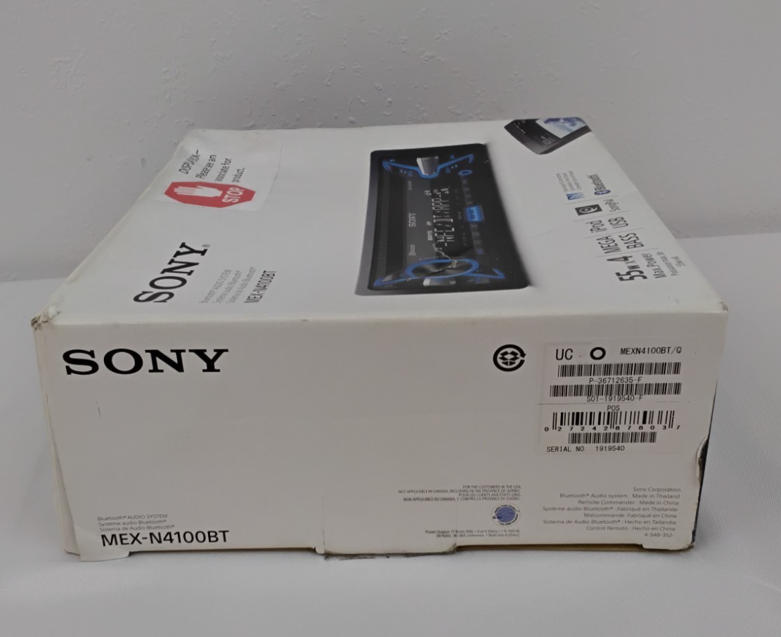 Sony Bluetooth Audio System MEX-N4100BT Radio/CD Player New in Open Box #J5138