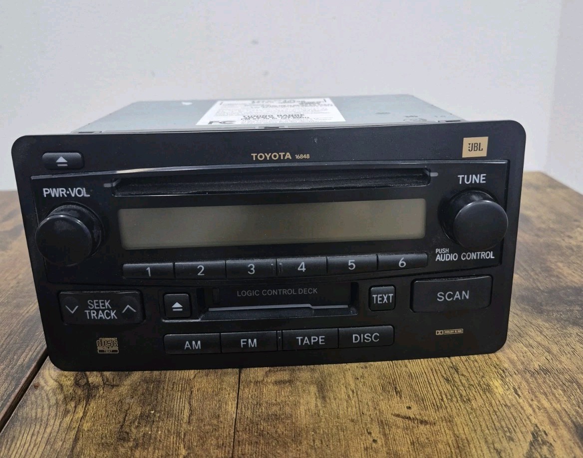 Toyota JBL Radio Cassette CD Player 86120-0C130 Logic Control Deck OEM Black