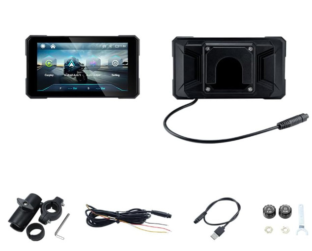 Motorcycle GPS with Wireless CarPlay & Android Auto, 5.0″ Touchscreen