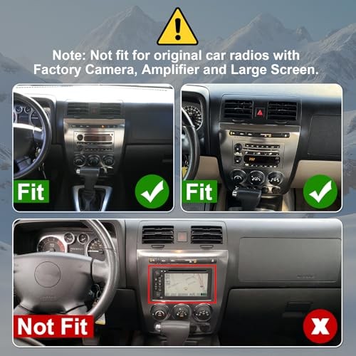 4Core+64G Android 14 Double Din Car Radio Stereo for Hummer H3 2005-2010