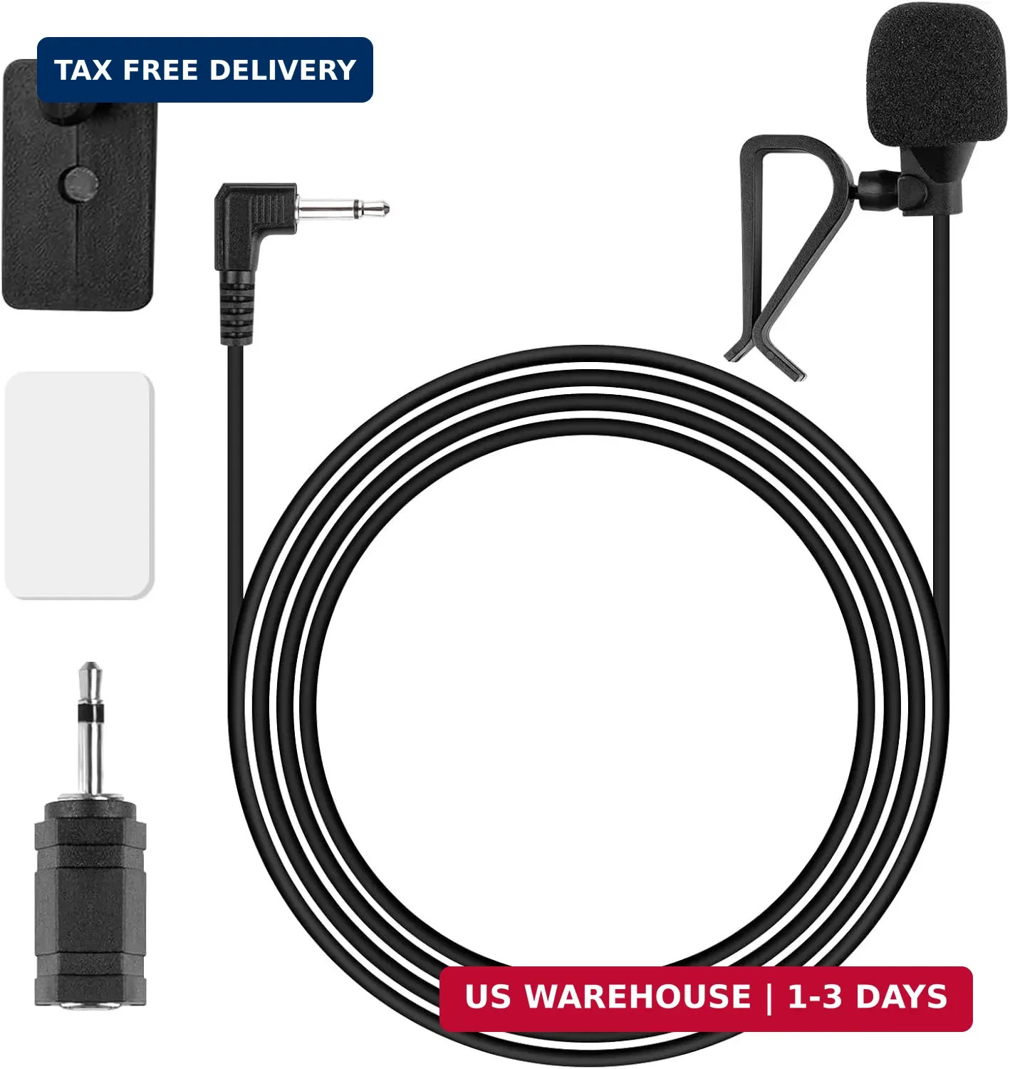 1 Set 3.5mm Plug Car Microphone,Handsfree Dash Car Stereo Receiver, Compatible V