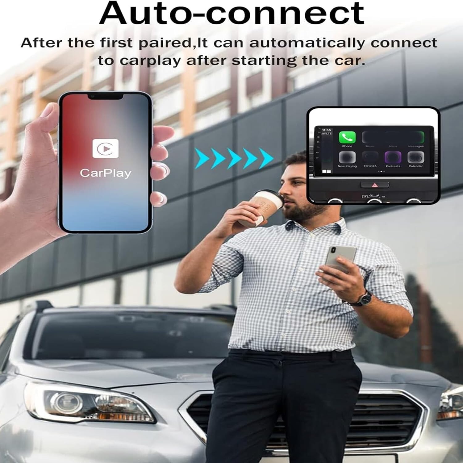 New Wireless CarPlay Adapter Compatible iPhone Dongle Plug & Play Fast Shipping