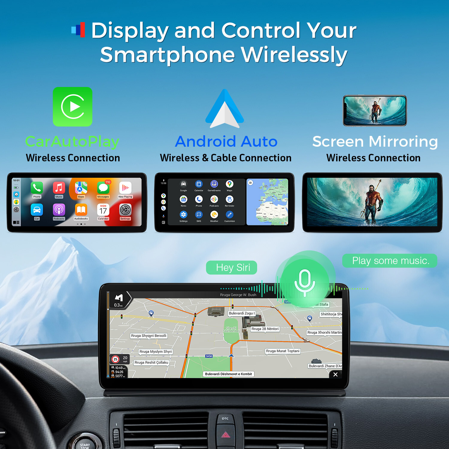 12.3″ 4G LTE Android 14 8Core Car Stereo GPS DSP For BMW 1er E81 E82 E87 E88 CIC