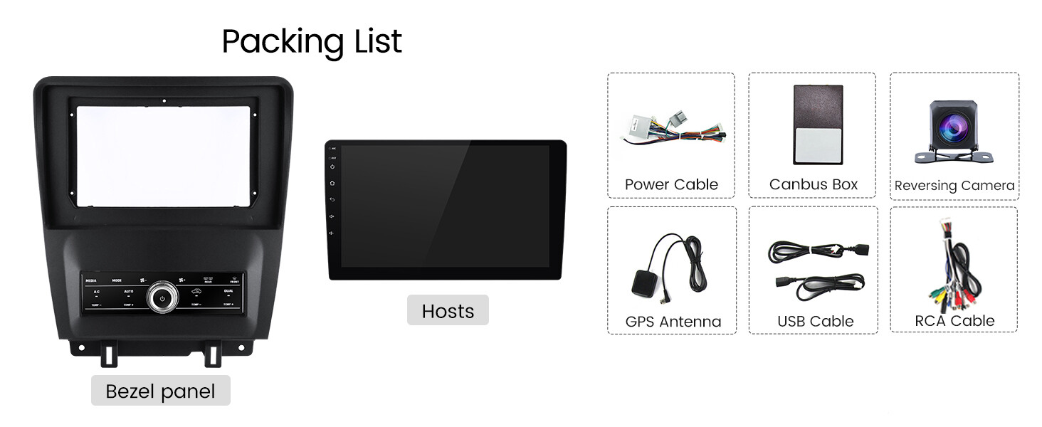 Apple Carplay For Ford Mustang 2010-2014 Android 12 Car Radio Stereo GPS Navi