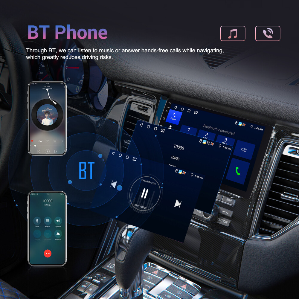 4G+64GB Apple Carplay Car Stereo Radio Android 13.0 GPS Navi WIFI FM RDS Camera
