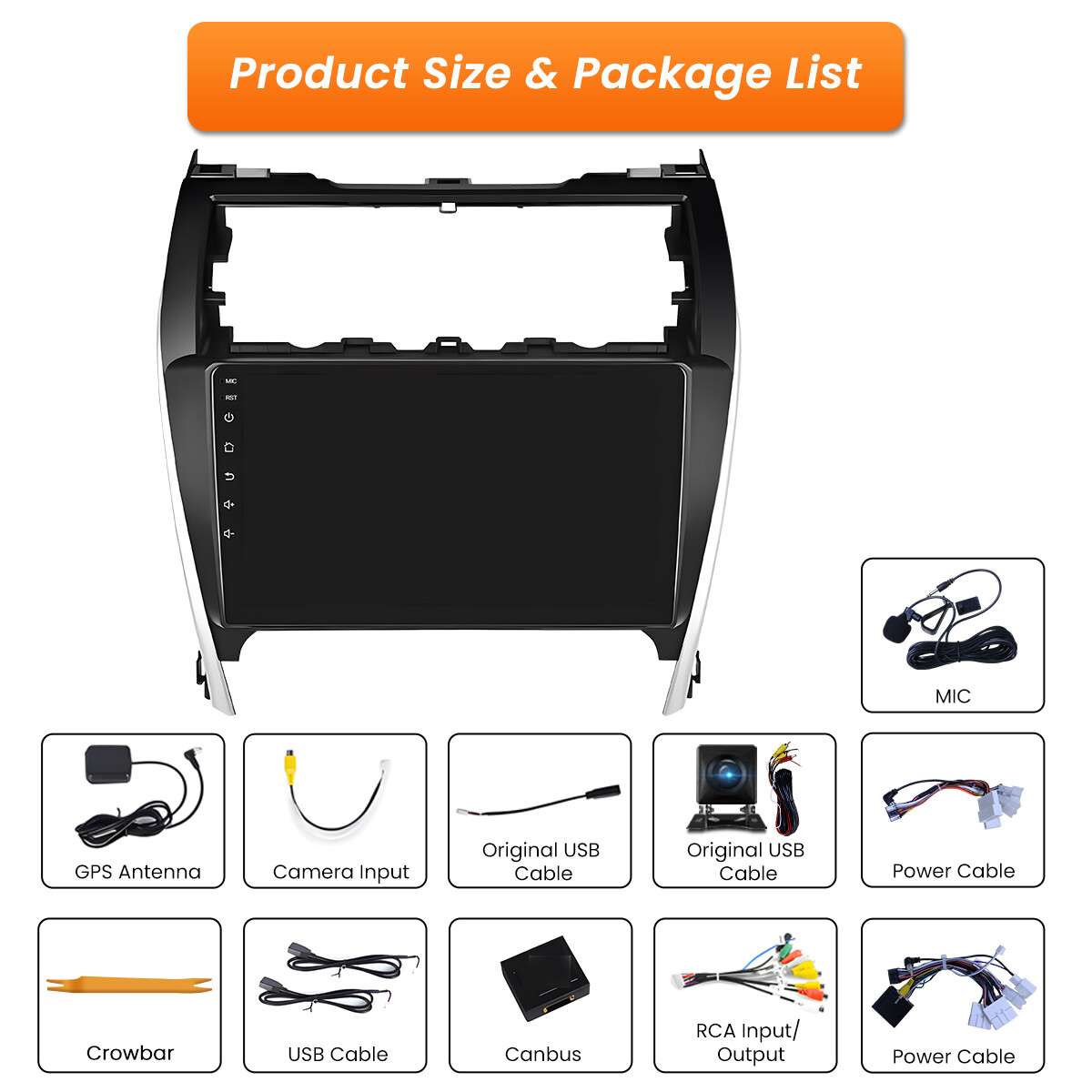 Support JBL For 2012-2014 Toyota Camry Radio Car Carplay Android GPS Navigation