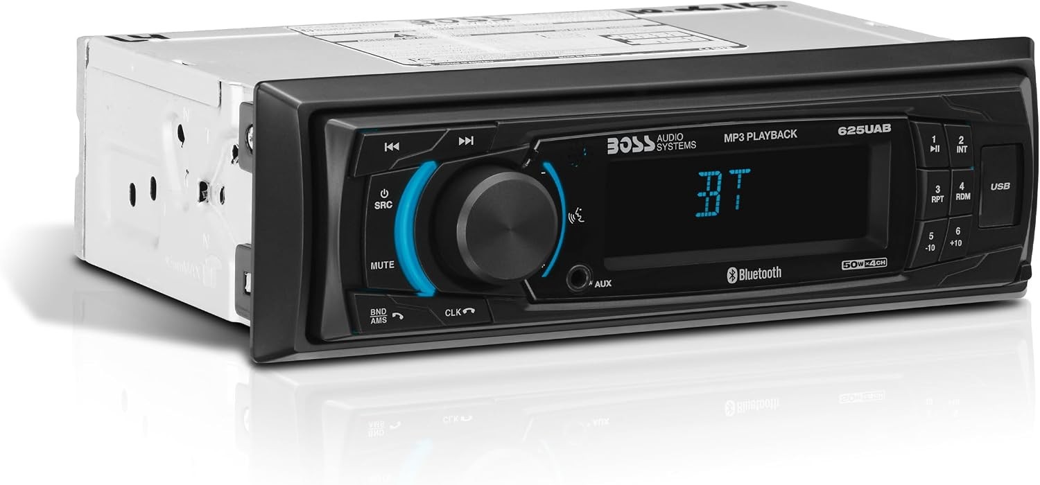 625UAB Single DIN Car Stereo with Bluetooth – No CD DVD Player AM/FM Radio