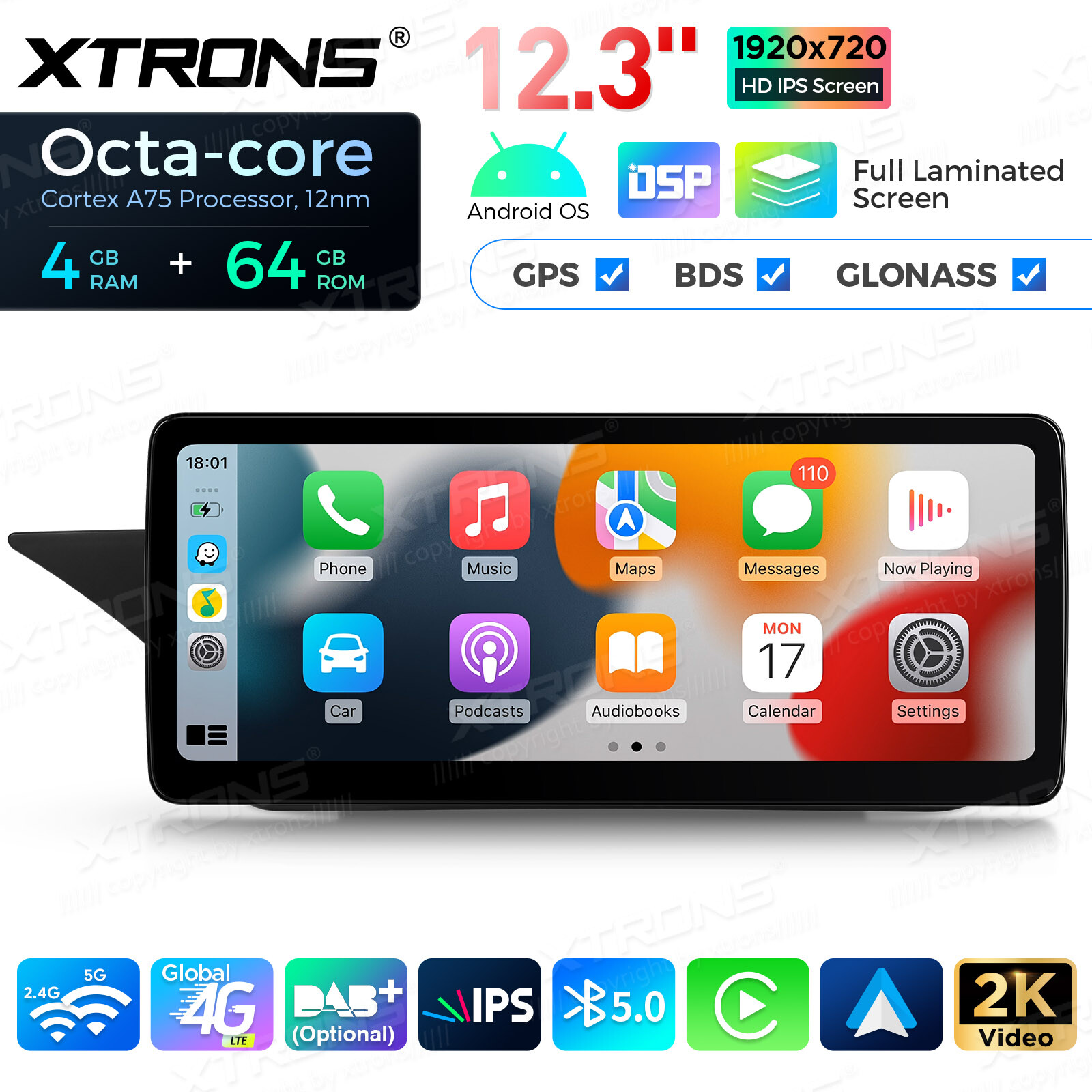 12.3″ HD Android 14 Retrofit Car Stereo Navi For Benz E-Class S212 W212 NTG4.0