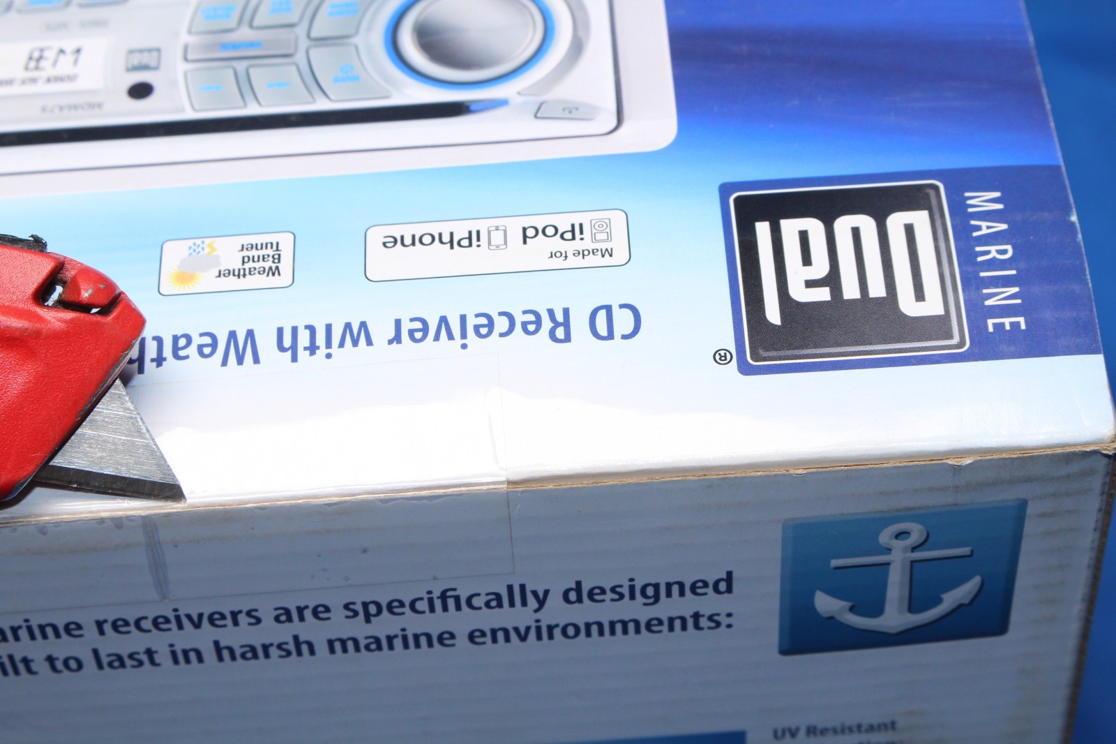 Dual Marine MDMA75 AM/FM/CD/MP3/WMA/Ipod Radio Player boat radio NIB