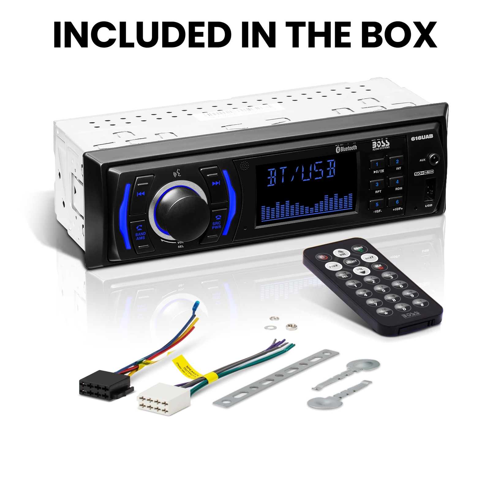 BOSS Audio Systems 616UAB Multimedia Car Stereo – Single Din LCD Bluetooth R…