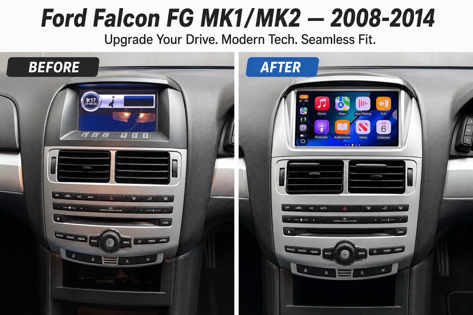 “COMBO DEAL”—FORD Falcon FG MK1/MK2 | 2008—2014 (Unit, Steering Wheel + Camera)