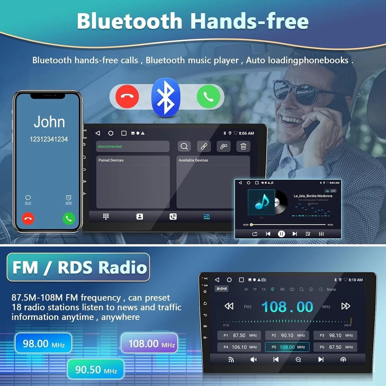4+64GB Android 15 Car Stereo Radio Navi CarPlay For Jeep Compass Patriot 2011-17