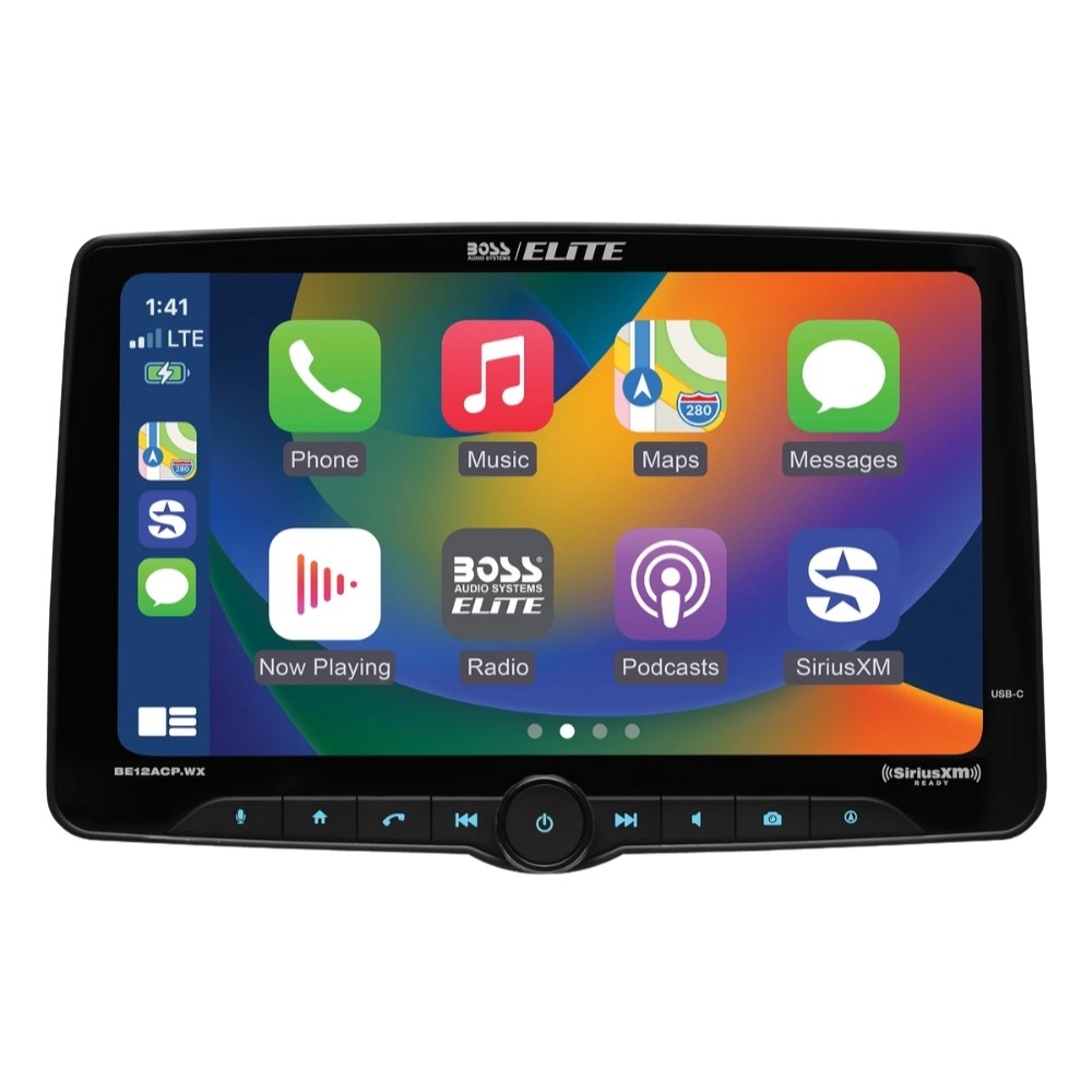 BOSS Elite BE12ACP.WX 12″ Single-DIN Digital Multimedia & Apple CarPlay