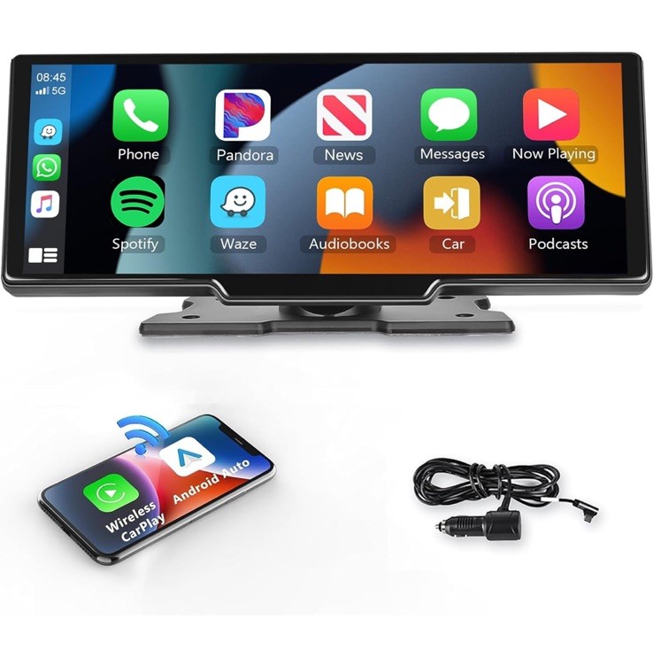 Podofo 10.26 Portable Car Stereo Touchscreen Apply Car Play.SEALED FREE SHIPPING