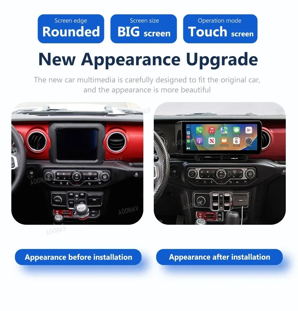 128G Android 13 Car Radio for Jeep Wrangler JL Gladiator Stereo Carplay GPS Navi
