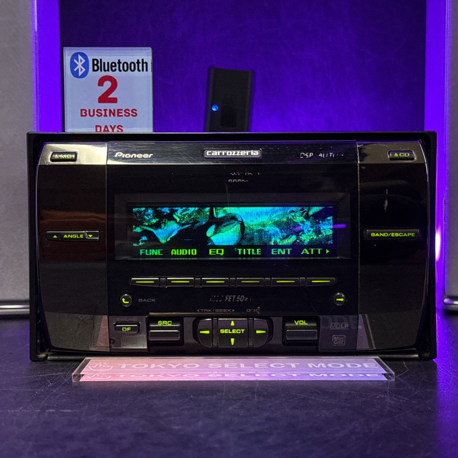 Pioneer Carrozzeria FH-P666MD 2DIN Car Audio CD MD Player Added Bluetooth Stock