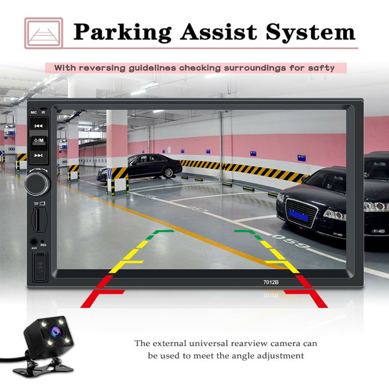 Car Models 7” Touch Screen Radio Mp5 Player Bluetooth Audio Rear View Camera