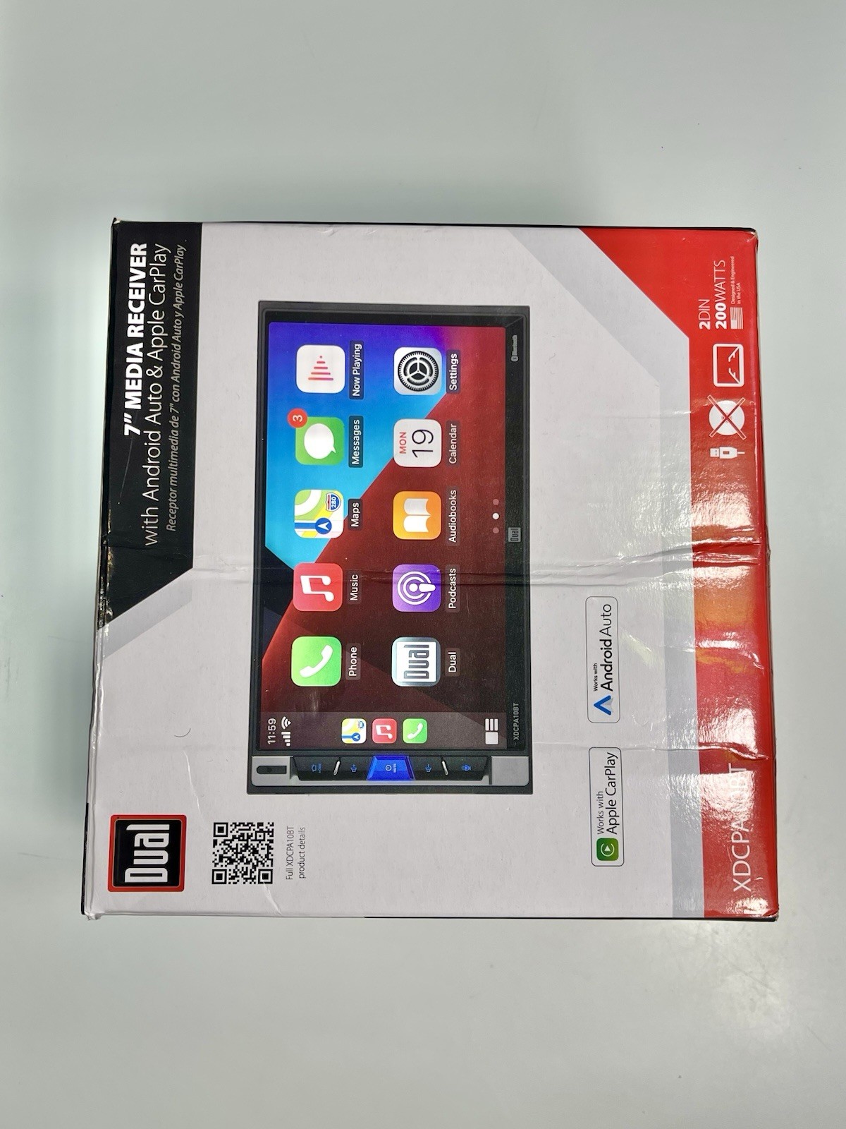 Dual Electronics 7” 200w Media Receiver Touchscreen Bluetooth XDCPA10BT