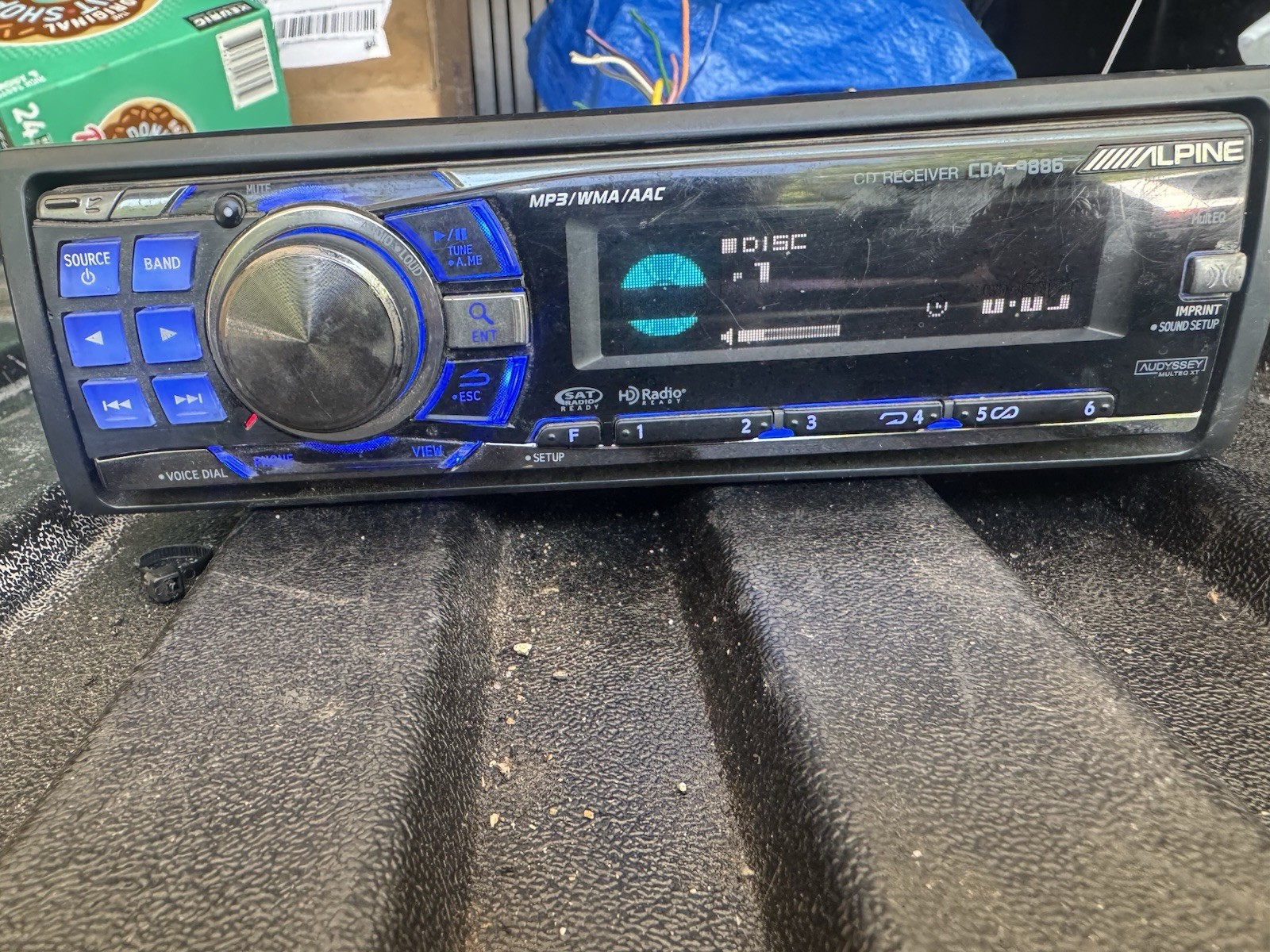 🏅🌟SUPER RARE ALPINE CDA-9886 CD PLAYER with BLUETOOTH adapter, USB