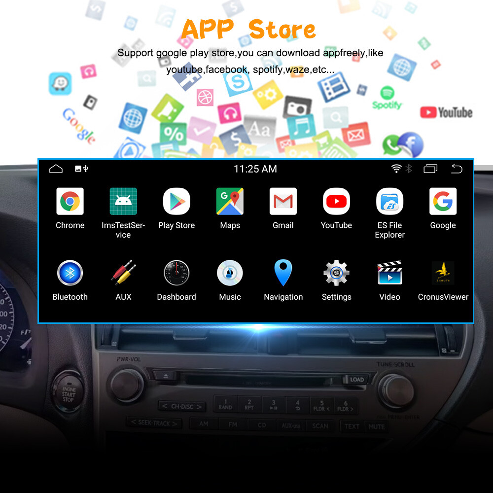10.1″HD Car Video Player for TOYOTA PRADO 2018+ GPS Carplay SWC WiFi DSP BT AHD
