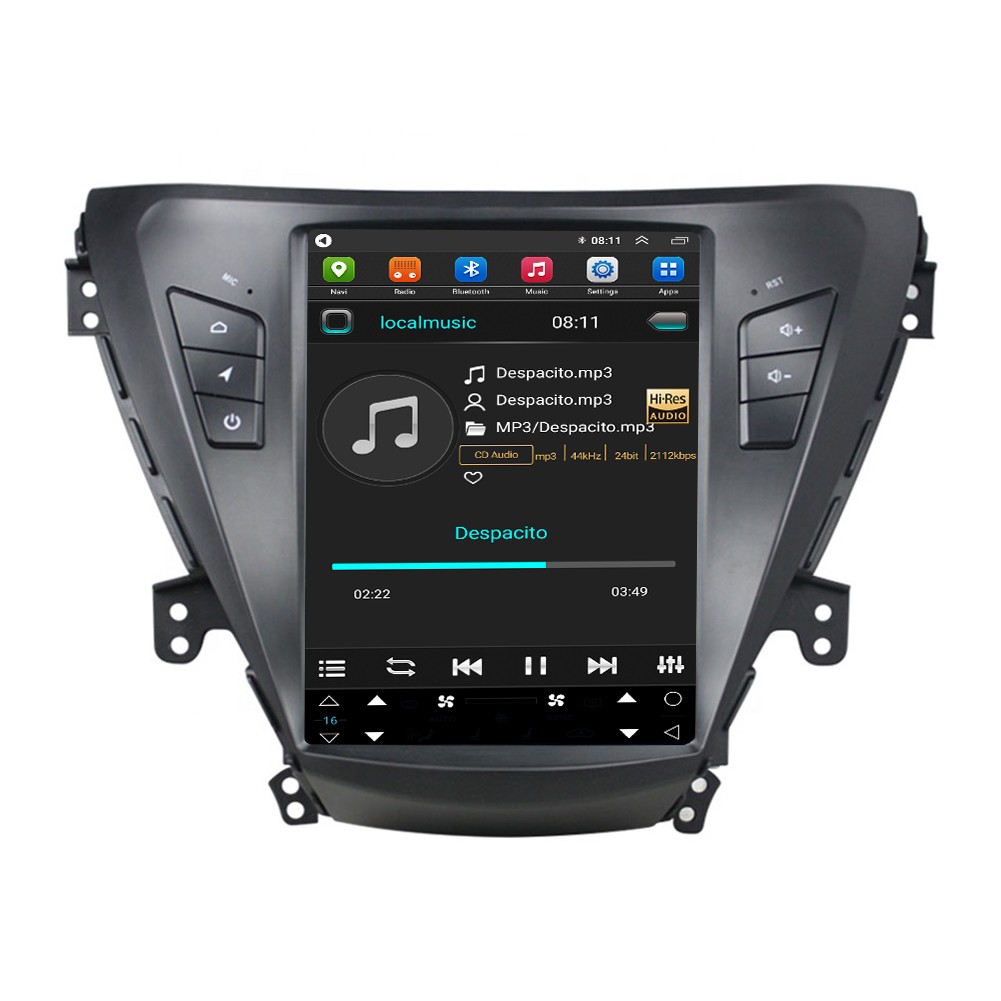 8+256G For Hyundai Elantra 2011-2012 Car GPS Player Stereo Radio Tesla Screen FM