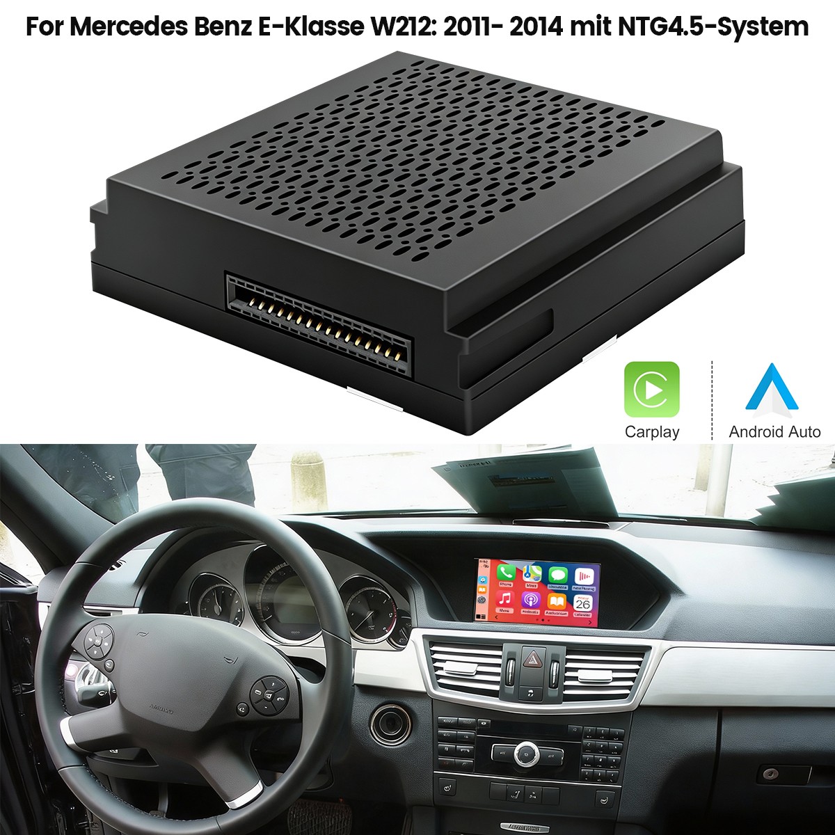 Wireless Carplay Android Auto GPS Navi Dock For Benz A B C CLA GLA NTG4.5Becker