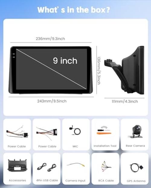 KIA Soul Car Radio – 9″ 1280×720 Touch Screen – 4+128G