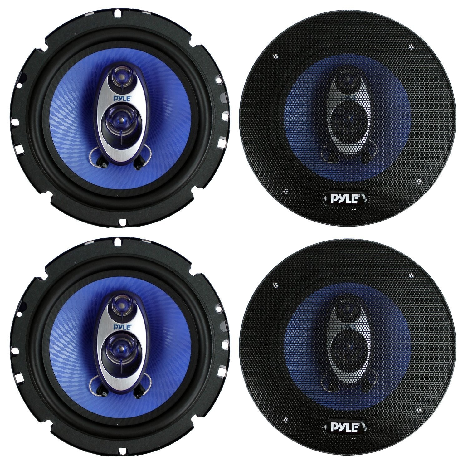 Infinity Single DIN Bluetooth MP3 Receiver, 2x 6.5” 360W Speakers, Amp w/Kit