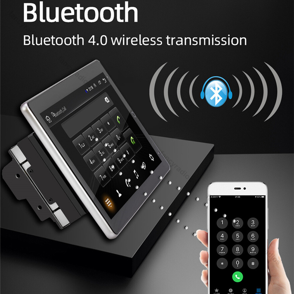 Rotatable 10.1” Touch Screen Car Stereo Android 11.0 2Din Radio GPS Navi WiFi