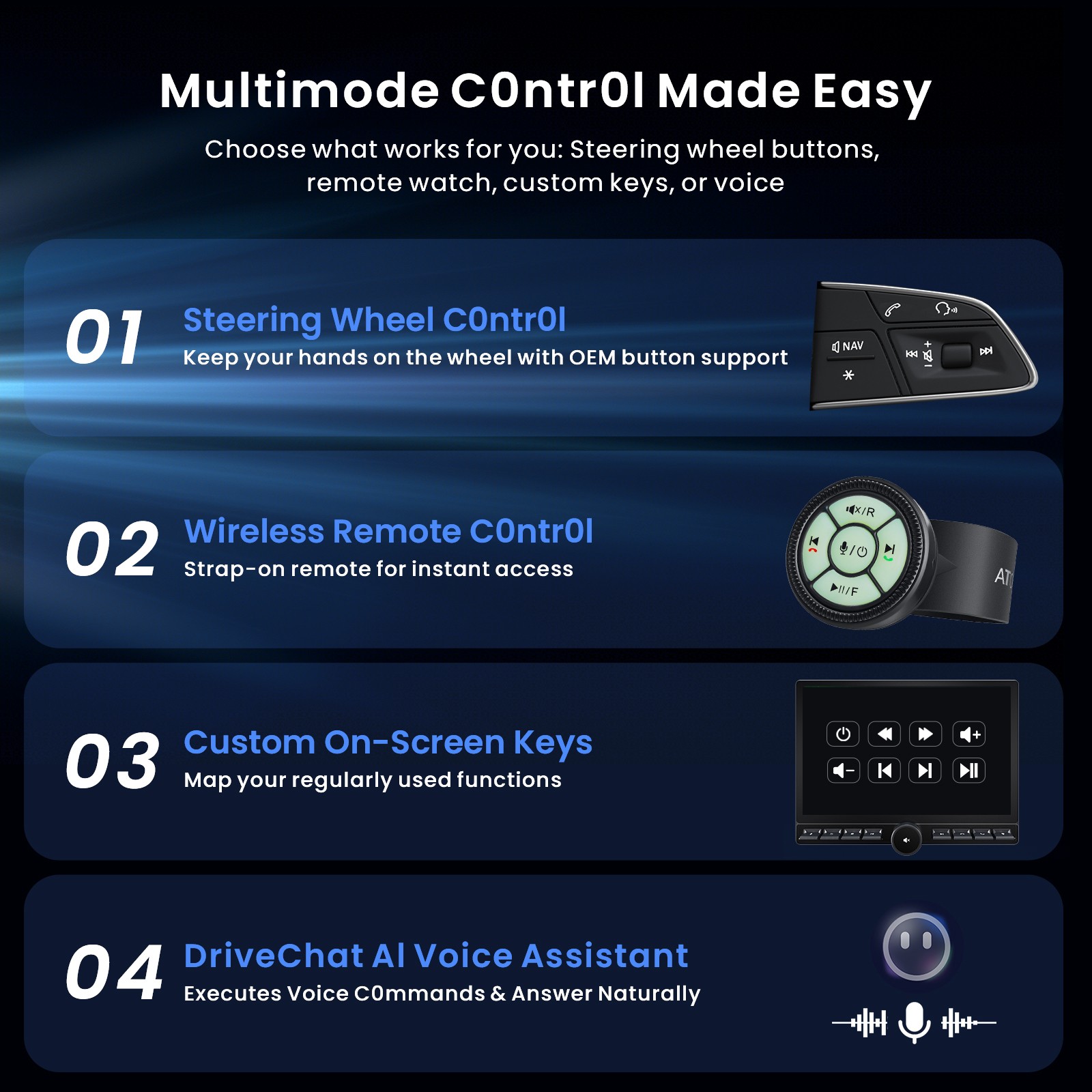 ATOTO 12.9″ AI Android Car Stereo CarPlay Full Set Built-in G-Sensor Remote Wake