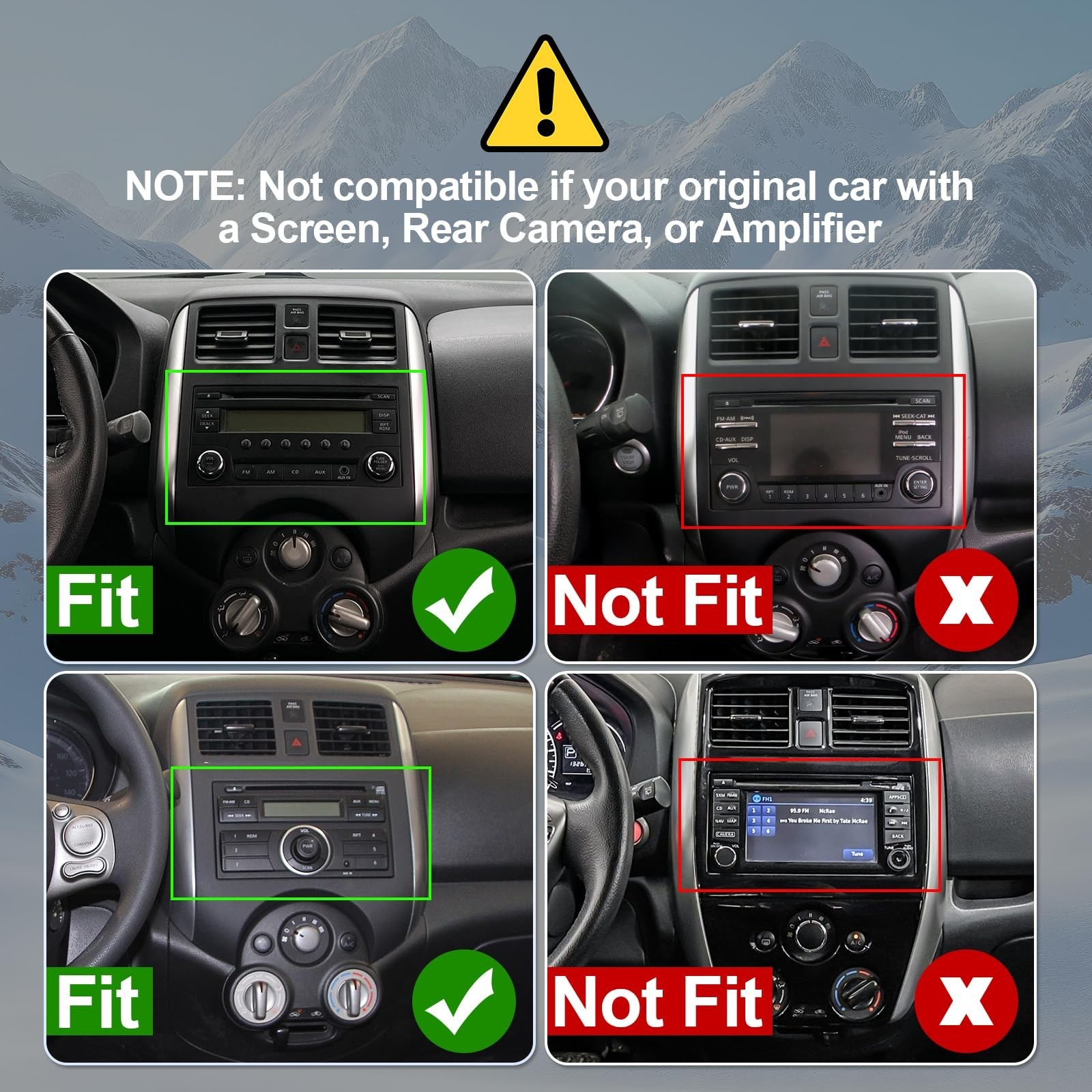 2+32G Android 12 Double Din Car Stereo for Nissan Versa Note 2014-2018 with 9 In
