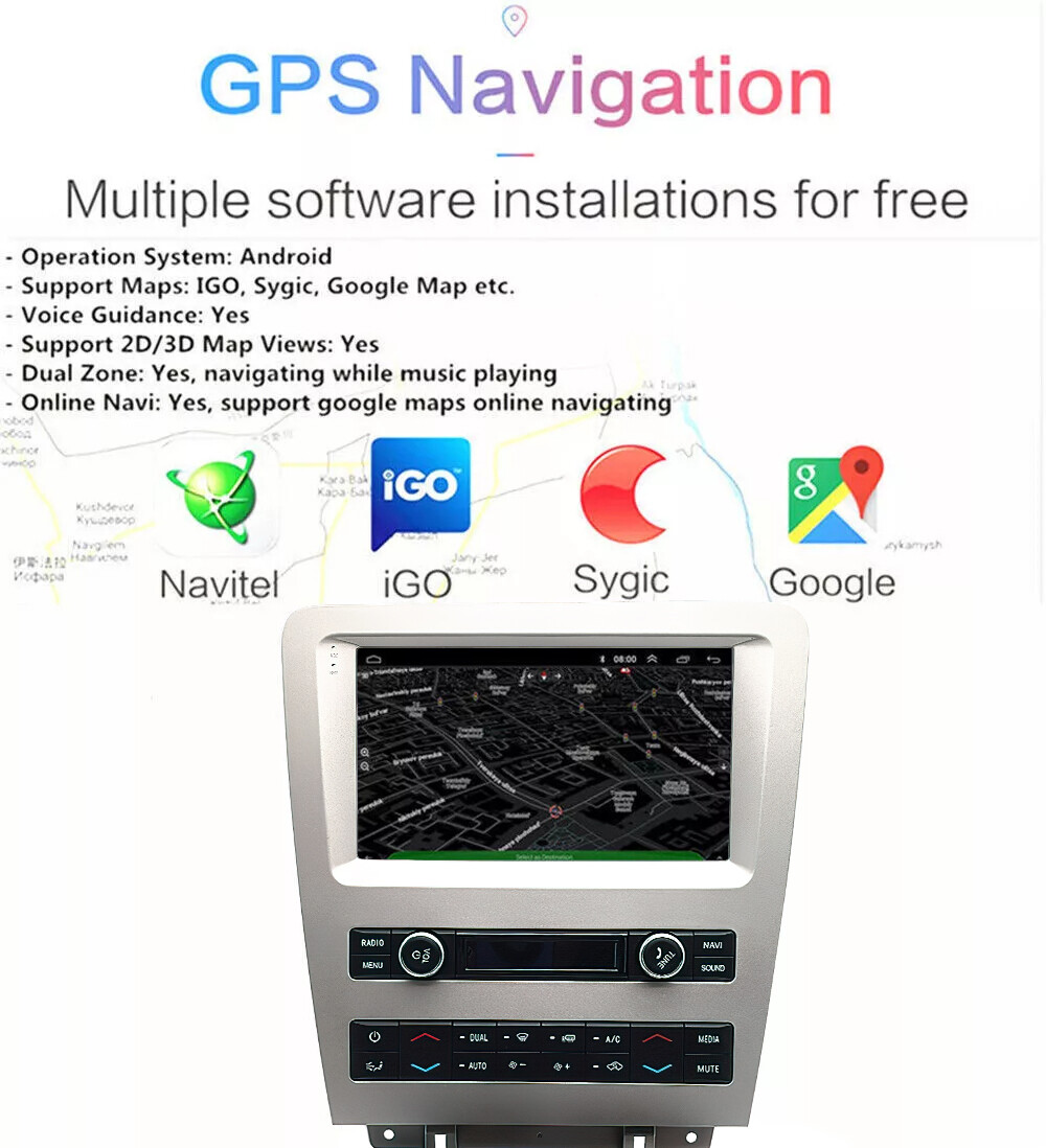 Android 12 Car Stereo Radio GPS Navi Apple CarPlay BT For 2010-2014 Ford Mustang
