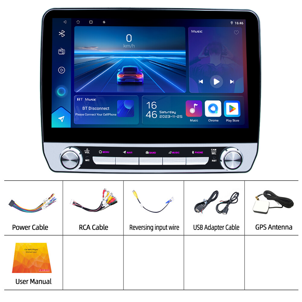 2+64G 10.1″ Double 2 Din Android 13.0 Car Carplay GPS Navi Radio Stereo WIFI BT