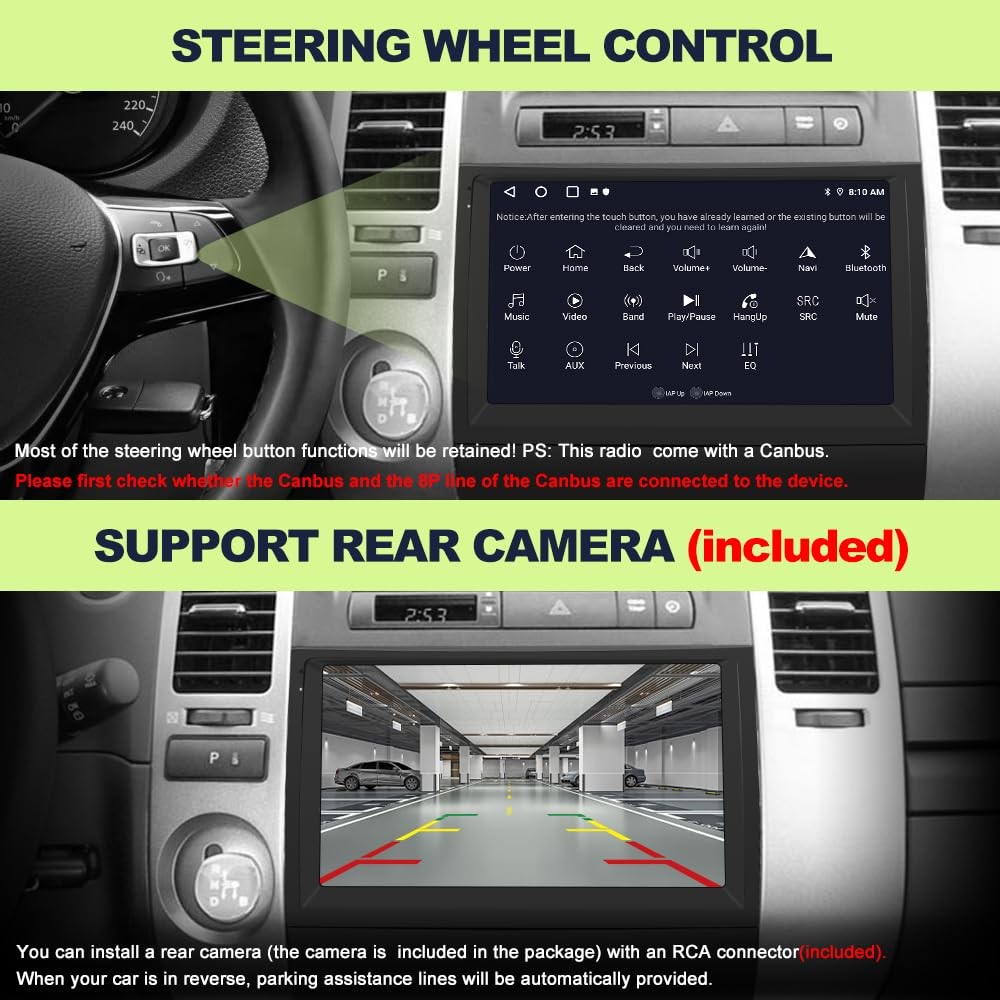 Pyniro 2G+64GB Car Radio Stereo for Toyota Prius 2003-2009 9Inch Android…