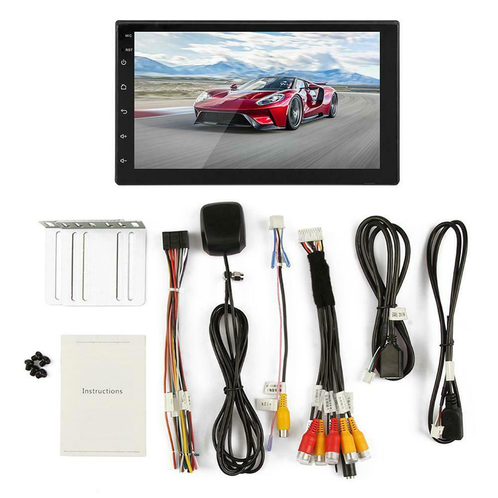 Android 15 Double Din 7″ Car Stereo Quad 2+32G Radio GPS WiFi Apple CarPlay Auto