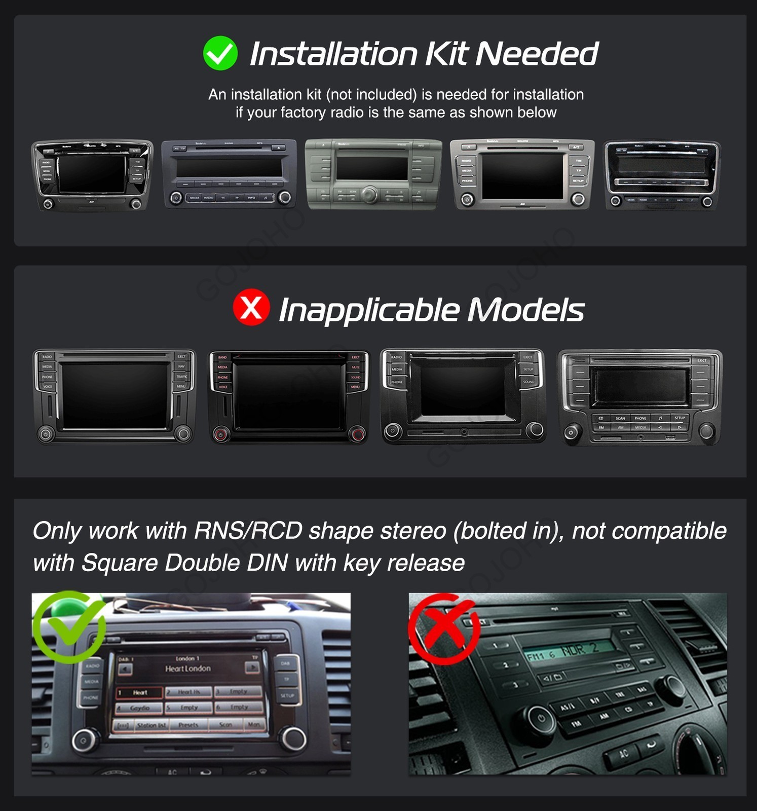 4+64G 7″ Android 14 Car Stereo Radio GPS Carplay For VW Golf MK5 MK6 Caddy Jetta