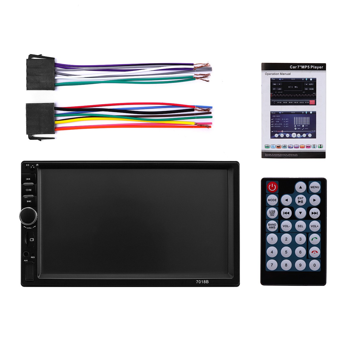 Car MP5 Player 7″ Double 2DIN Bluetooth Touch Screen Stereo Radio FM USB AUX TF