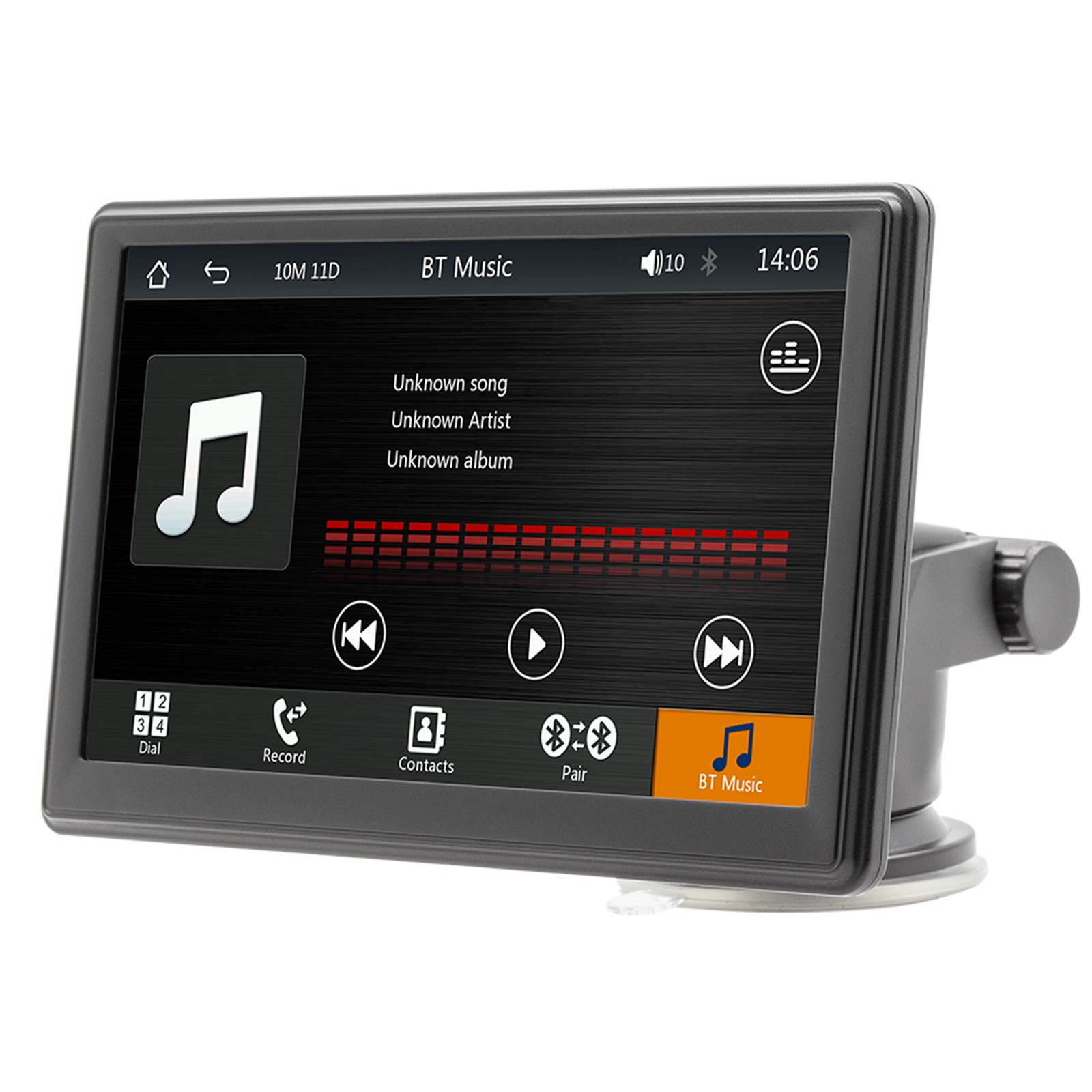 7″ Portable Wireless Carplay Car MP5 Player Multimedia Bluetooth Remote Control