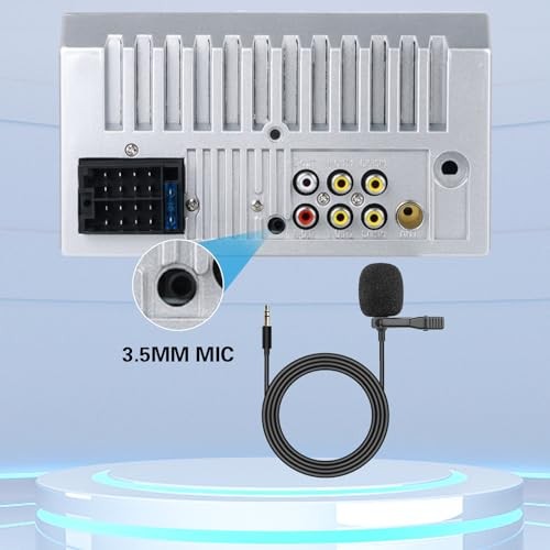 Inefala Car Microphone 3.5mm, Car Radio Mic Replacement for Car Stereo Bluetooth