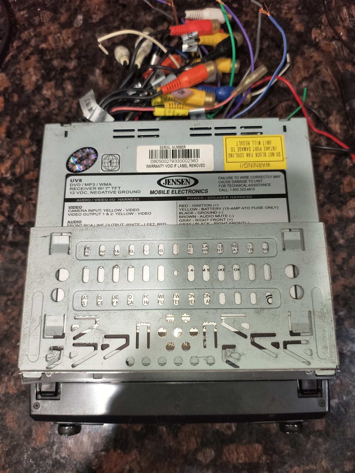Phase Linear Jensen DVD/MP3/WMA/ In-Dash Car Stereo Model UV8