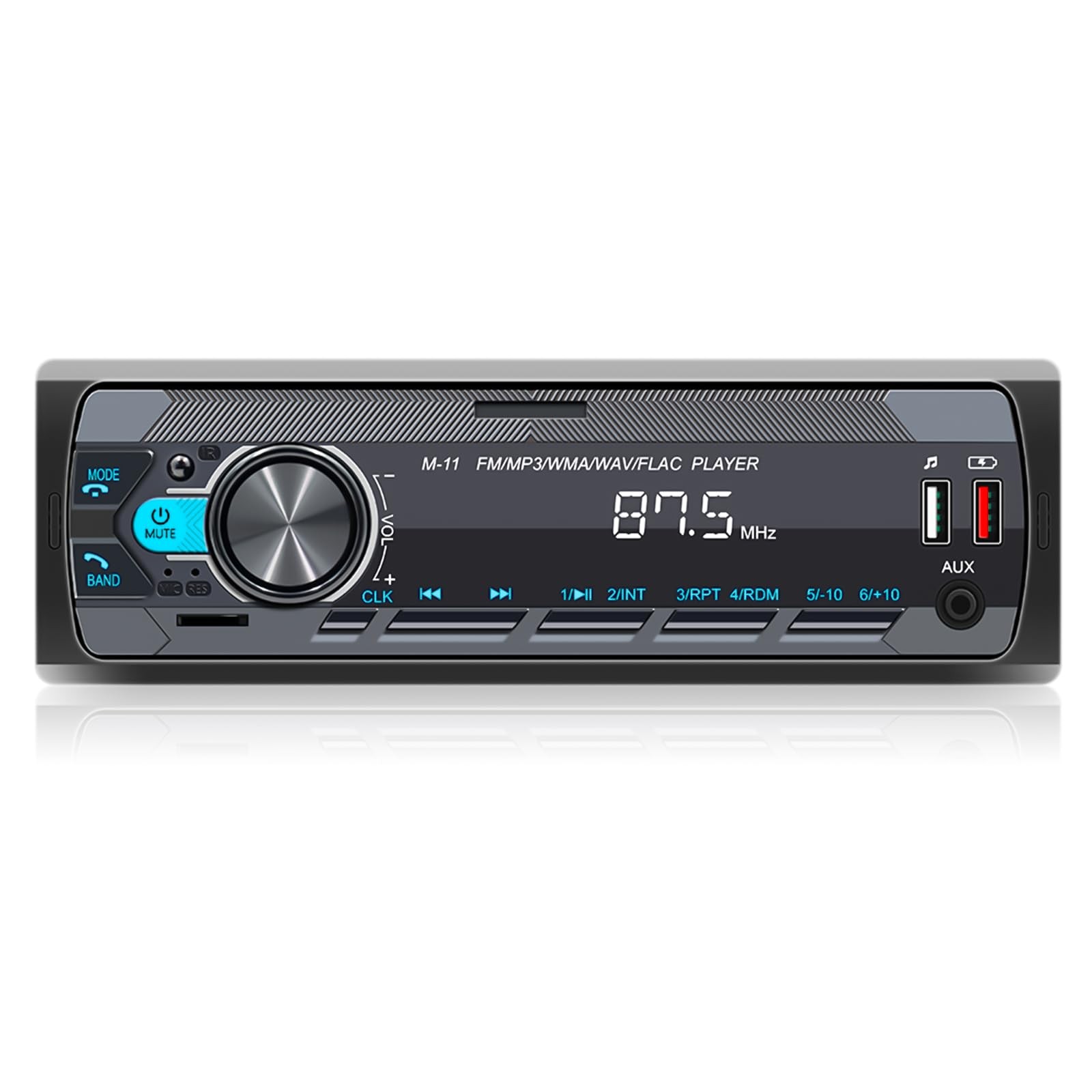 SIXWIN Single Din Car Stereo with Bluetooth 5.0 Hands Free Calling Voice P1