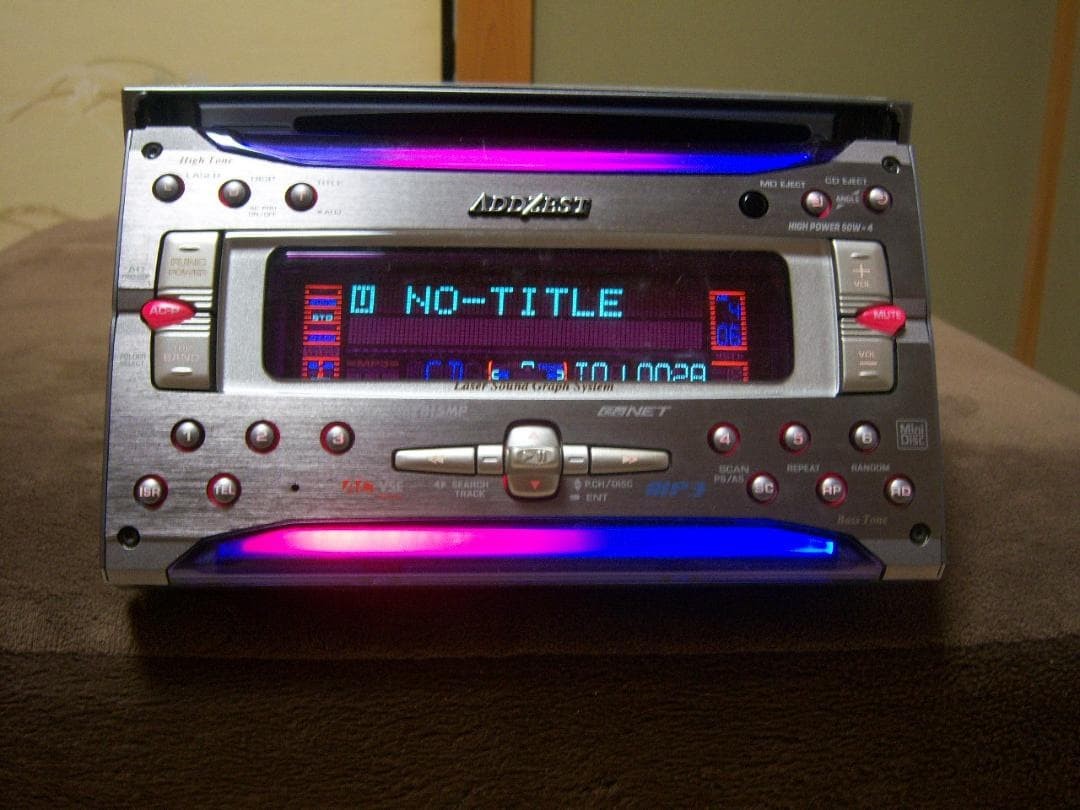 ADDZEST DMZ815MP 2DIN CD MD Player JDM Laser Sound Graph Made in JP
